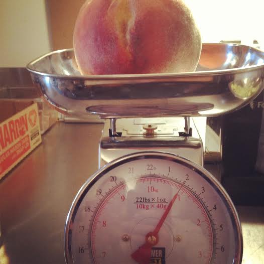 Weigh in peach